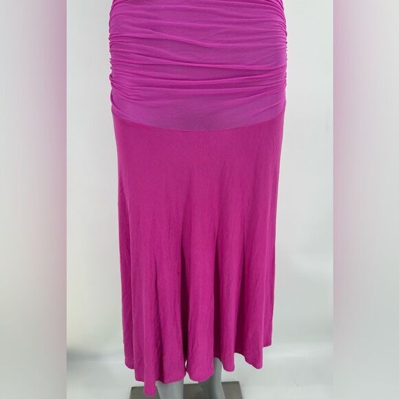 LA PERLA Pink Halter Cover Up Dress & Bikini Top Sz 48 US 12 - Picture 4 of 13